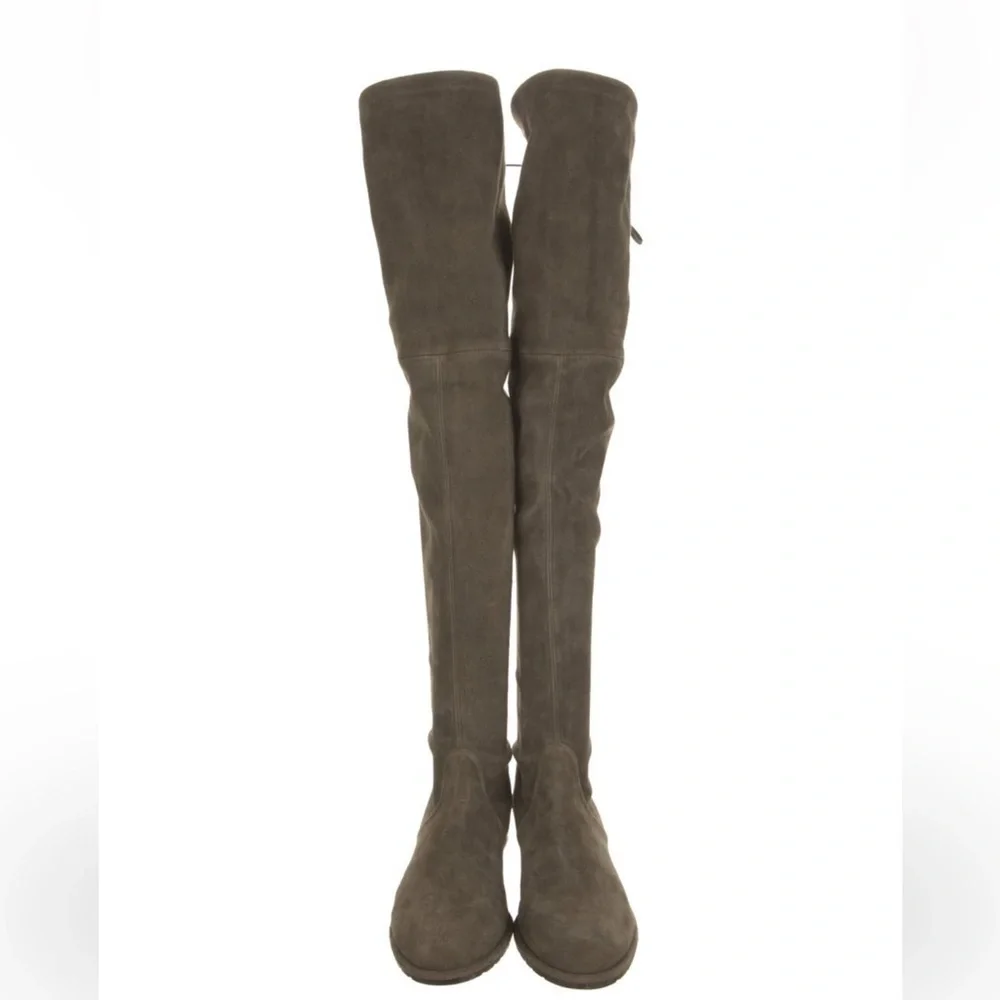 Stuart Weitzman Lowland Green Suede Over the Knee Boots size 7.5